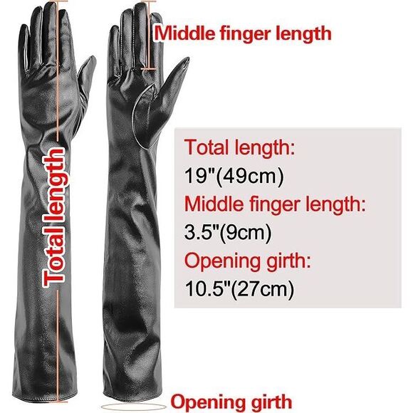 Brand New Long Faux Leather Costume Gloves Brand New Halloiween - Picture 3 of 3